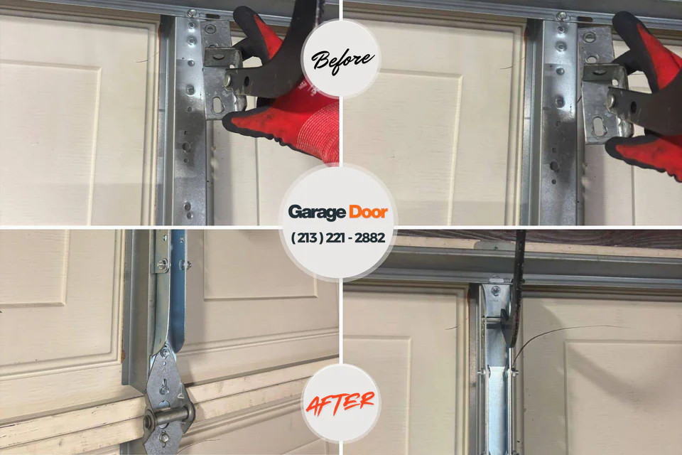 Before and after: garage door repair Holden Heights, FL